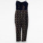 Adelyn Rae Jumpsuit Large Black Lace Strapless Bow Fitted NWOT Evening Party Photo 1