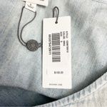 AG Adriano Goldschmied NWT AG Jeans The Shannon Top Chambray Blue Fringe Sleeve Blouse Size Small NEW Photo 10