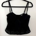 H&M Divided Modern Love Corset Black Lingerie Top Large Mesh Fitted Photo 0