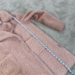 J.O.A. Women’s Reversible Teddy Faux Shearling Coat Oversized in Dusty Pink L Photo 12