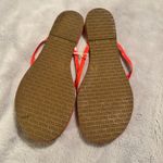 Tkees  Flip Flops Women's Lip Glosses Thin Strap Coral Orange Flats Sandals sz 9 Photo 2