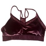 Victoria Secret Pink Sport Velvet Sports Bra Bralette Plum Purple Size L Photo 7