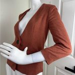 Anthropologie cartonnier burnt orange v neck blazer size XS. #352 Brown Photo 1