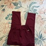 FIGS Yola High Waisted Pant In Burgundy Photo 6