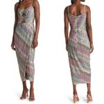 Saylor Lissandra Rainbow Crystal Detail Cocktail Midi Dress Photo 10