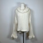 Forever 21 New! Chunky Knit Cowl Neck Sweater Winter White Women’s Size Large Photo 5