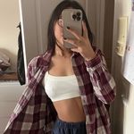 Garage Maroon Boyfriend Fit Flannel Photo 1