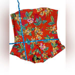 Ralph Lauren Lauren Hawaiian Flora Print Button Up Linen Shirt/Shorts Sz 10/L Photo 15