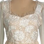 SheIn Fairycore Pastel Goth Damask Lace Renaissance M Midi Dress Sheer Long Sleeves Photo 2