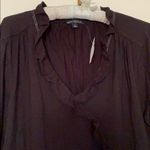 J.Crew Mercantile BLACK top shirt large L NEW NWT side tie versatile long sleeve Photo 2