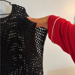 gorgeous dark navy blue knitted sweater/ poncho size S Photo 4