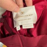 Weddington Way  Burgundy Satin Sleeveless Bridesmaid Maxi Dress Womens 6 Formal Photo 6