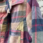BKE Buckle Pink Yellow Blue Easy Fit Flannel Button Down Long Sleeve Shirt SMALL Photo 2