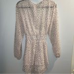 White with Black Spots Tie Front Romper Photo 1