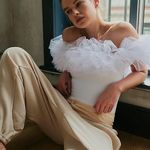 Free People White Big Love Bodysuit Photo 2