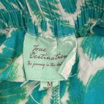 TRUE DESTINATIONS Palazzo Pants Size Medium Beach Resort Coastal Tiered Ruffle Blue Photo 2