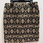 Willi Smith  Black and Tan Geometric Pencil Skirt Photo 0