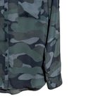EXPRESS  The Portofino Shirt Womens Small Multicolor Camouflage Sheer Blouse Photo 4