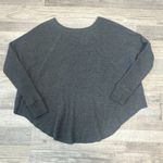 Free People  We The Free Oversize Boxy Waffle Knit Grey Top R19 Photo 4