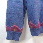 Woolrich Mohair Wool Blend Cardigan Paisley Artic Blue Heather Handframed Medium Photo 4