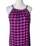 Escapada  Womens Long Maxi‎ Dress Pink Side Split Houndstooth Beach Cruise Size S Photo 7