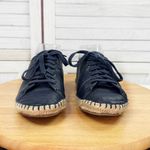 Patricia Nash Emiliana Lace Up Leather Espadrille Sneakers Navy Blue 7 Photo 1