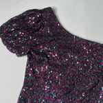 Lulus NWT Lulu’s Truly Magical Pink and Teal Sequin One-Shoulder Bodycon Dress Photo 7