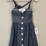 Ruby Rox  Women’s Denim Halter Button Front Mini Dress Blue Size 3 Cute Girly Photo 7