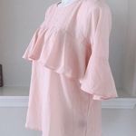 Jules & Leopold  Blouse Ruffle Flounce Top Blush Pink Size M NWT Photo 1