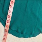 We The Free Free People Embroidered Waffle Knit Teal Boho Long Sleeve Womens Size Medium Photo 3