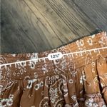 Aerie  ruffle tiered bandana print orange mini skirt Photo 2