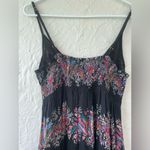 Pura Vida Fully Lined Sleeveless Long Flowy Black / Floral Maxi Dress; size 8 Photo 3