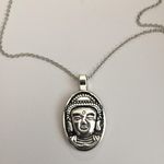 Handmade Buddha Head Tibetan Silver Chain Necklace  Photo 0