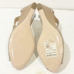 Miu Miu  Women’s Size 7.5 Nude Sequin Ankle Strap Wedge Sandals Photo 5