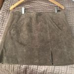BLANK NYC NWT Suede Mini Skirt In French Taupe Slit Pockets Size 31 Photo 3