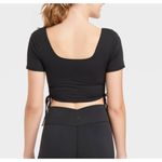 JoyLab Side Cinch Crop Short-Sleeve Shirt black Photo 1