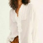 Free People  FP One Voile Miles Tuxedo White Top M Photo 0