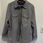 Jones New York  Monochrome navy and white Gingham Button Down Shirt Photo 0