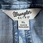 Wrangler  Retro Women's Short Sleeve Aztec Print Denim Kimono Cardigan Blue Photo 4