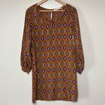 Peaches & Cream Orange Multi Color Aztec Print Light Weight Spring Mini Dress S Photo 1