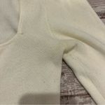Wilfred  by Aritzia Cream Sweetheart Neckline Longsleeve Top Ribbed Size Medium Photo 3