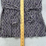 Notations Y2K Ruffle Blouse Small Sheer Chain Print Mesh Top Retro Glam Vibes Photo 9