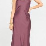 Show Me Your Mumu  Verona Cowl Dress Dusty Plum Luxe Satin Photo 0