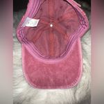 Free People NWT  Understated Leather Reiko Washed Baseball Hat In Washed Red Photo 5