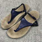 Vionic  Kirra Sandals Womens 10 Metallic Blue Triangle Comfort Photo 0