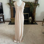 Avec Les Filles Avec Les Filles Dress Washed Statin Bias Slip Maxi Dress Size M Light Pink Photo 3