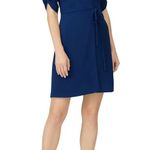 Amanda Uprichard  Blue Wrap Mini Virginia Dress sz S Photo 0