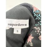 superdown  Macey Floral Print Sleeveless Ruffle Trim Mini Dress Black Womens S Photo 3