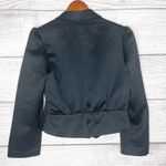 American Vintage Vintage Black Dressy Cropped Blazer Puff Sleeve Jacket Size 11/12 Large Photo 7