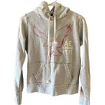 American Eagle Womens Hoodie Size M Gray Kangaroo Pocket Pullover Comfy Leisure Photo 0
